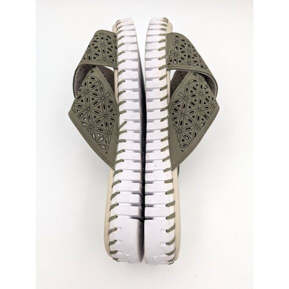 Ilse Jacobsen Tulip Crossband Platform Sandal Women's Army Size US12 EU43 - Picture 5 of 9